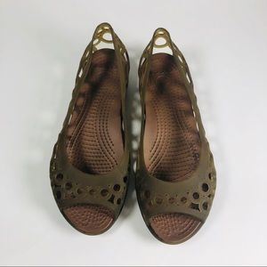 Crocs Adriana open toe jelly slip on flats